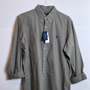 Polo Ralph Lauren gray button down shirt. Size XL. Classic Fit.